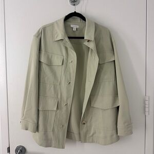 Topshop Women's Utility Jacket in Light Green